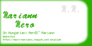 mariann mero business card